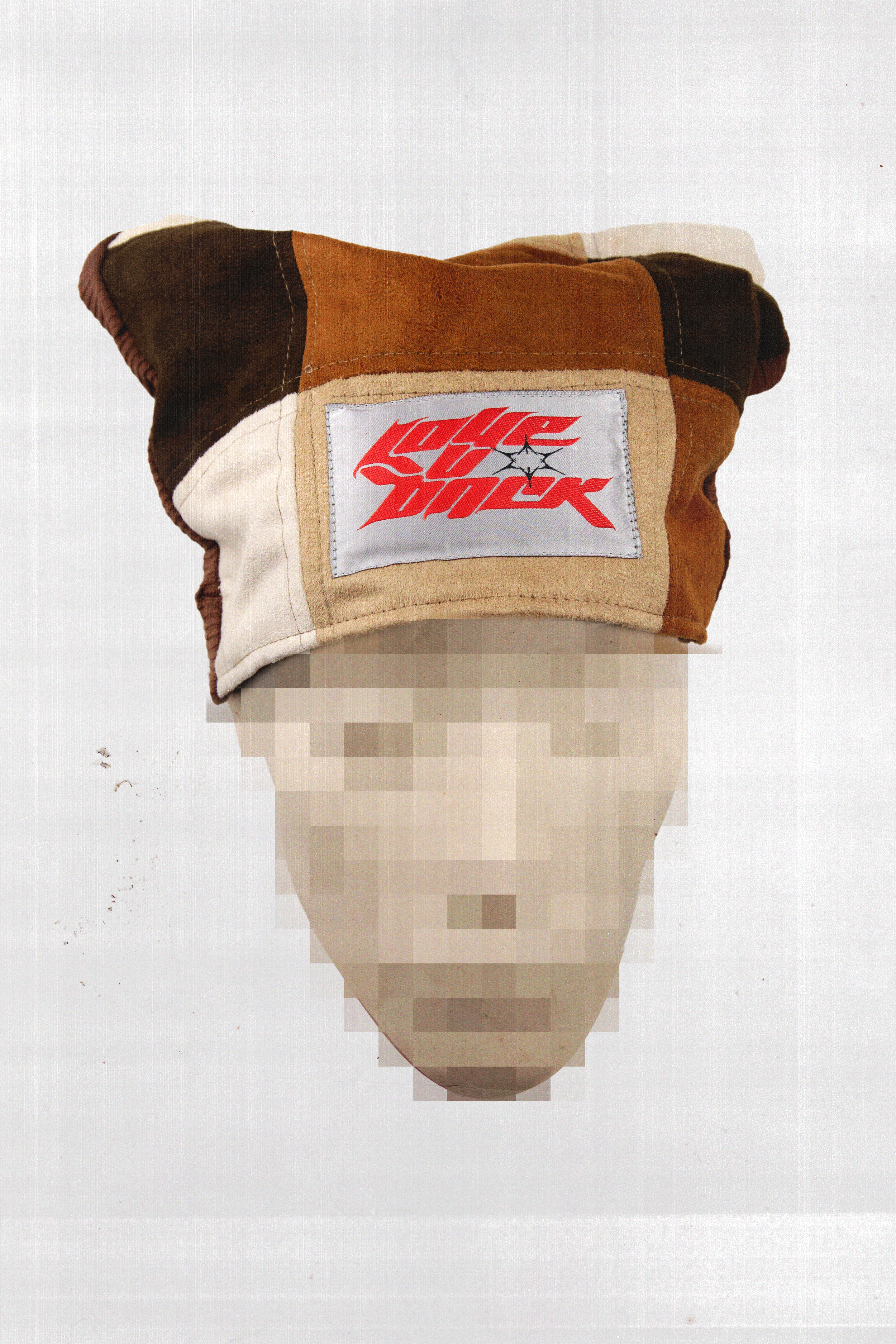 Brown Suede Patchwork Hat