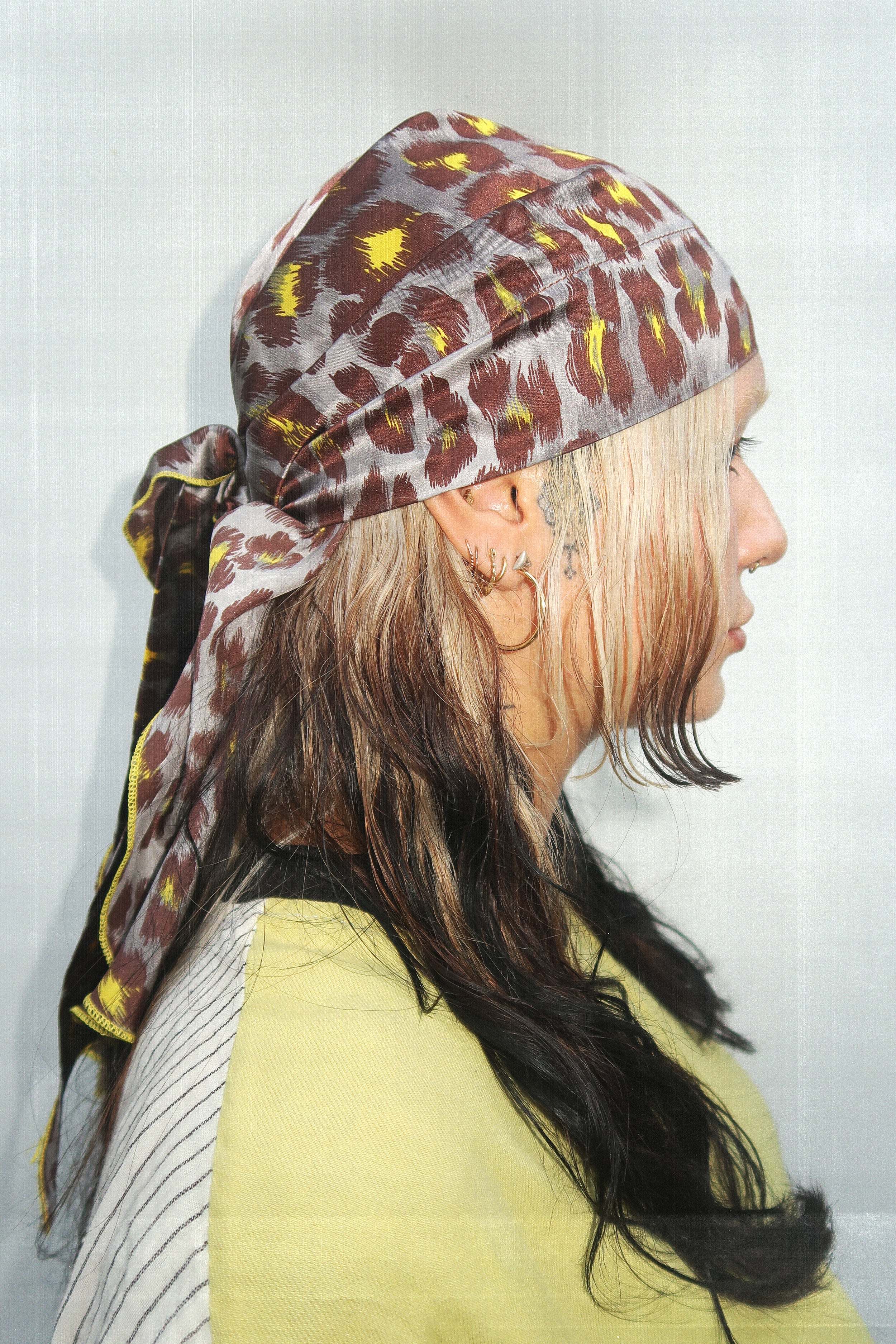 Leopard Silk Headscarf