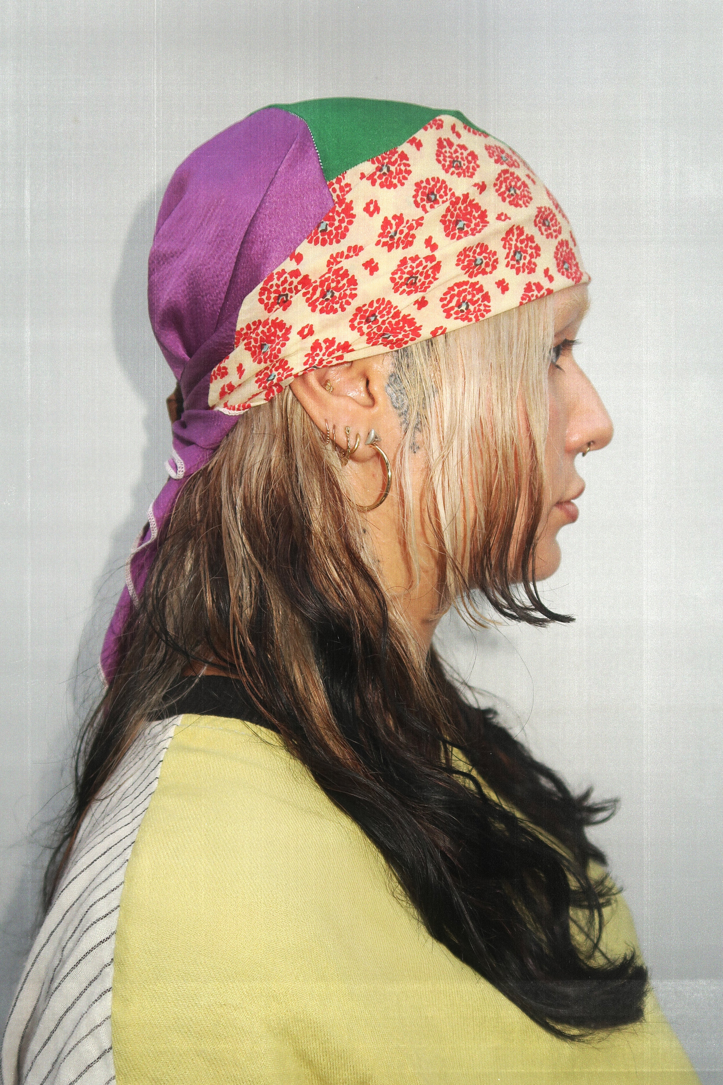 Patchwork Colorblock Headscarf