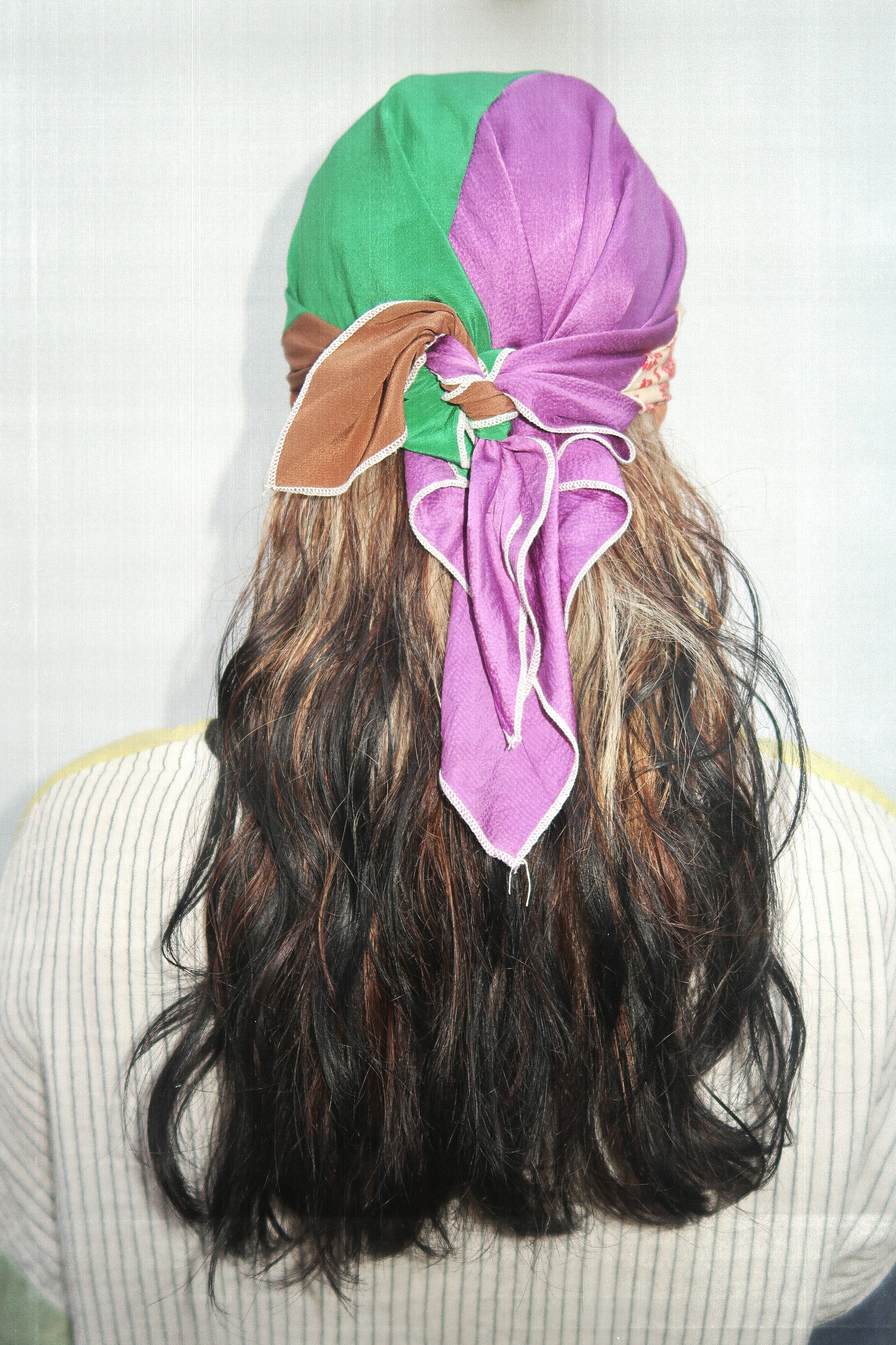 Patchwork Colorblock Headscarf