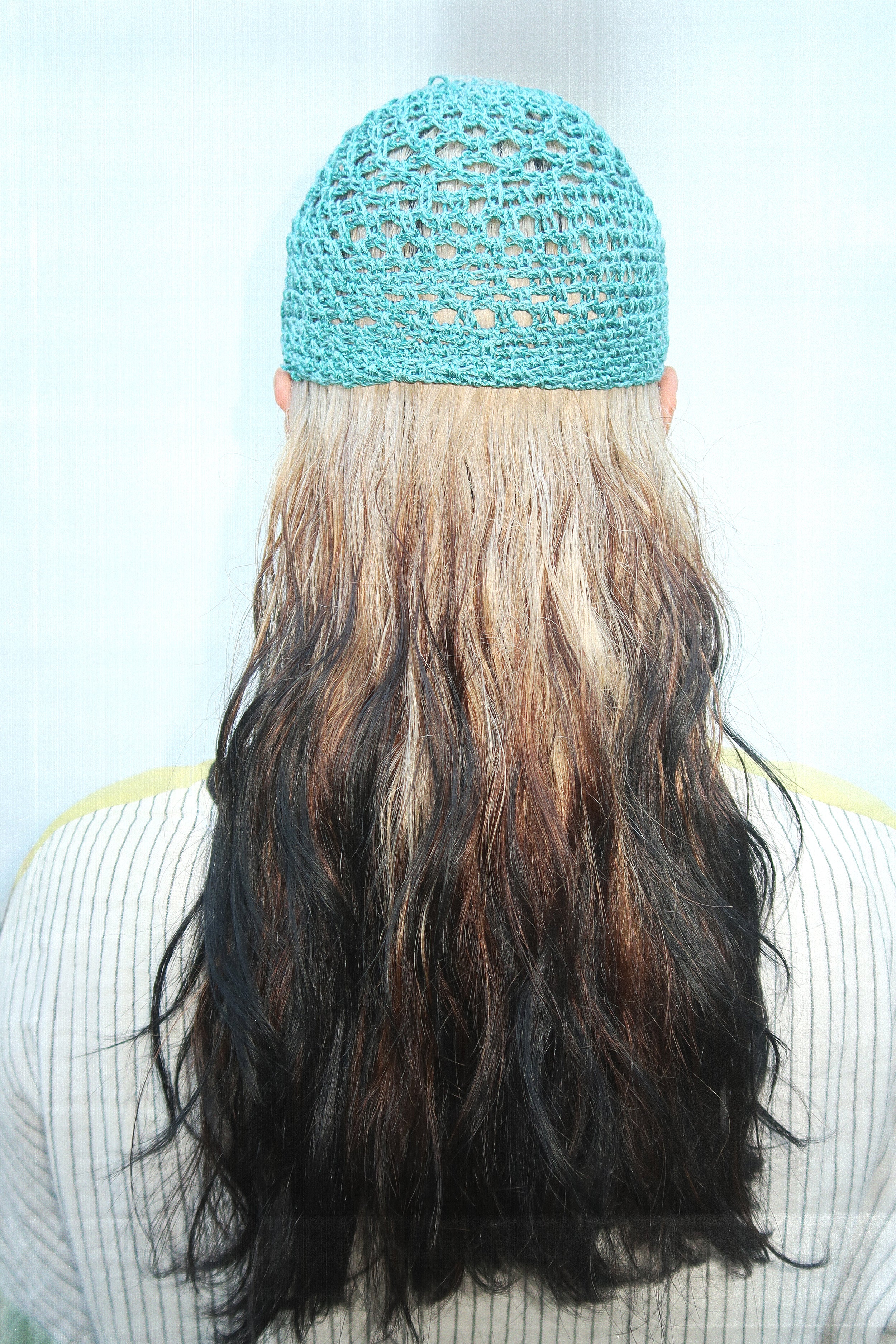 Teal Crochet Cap