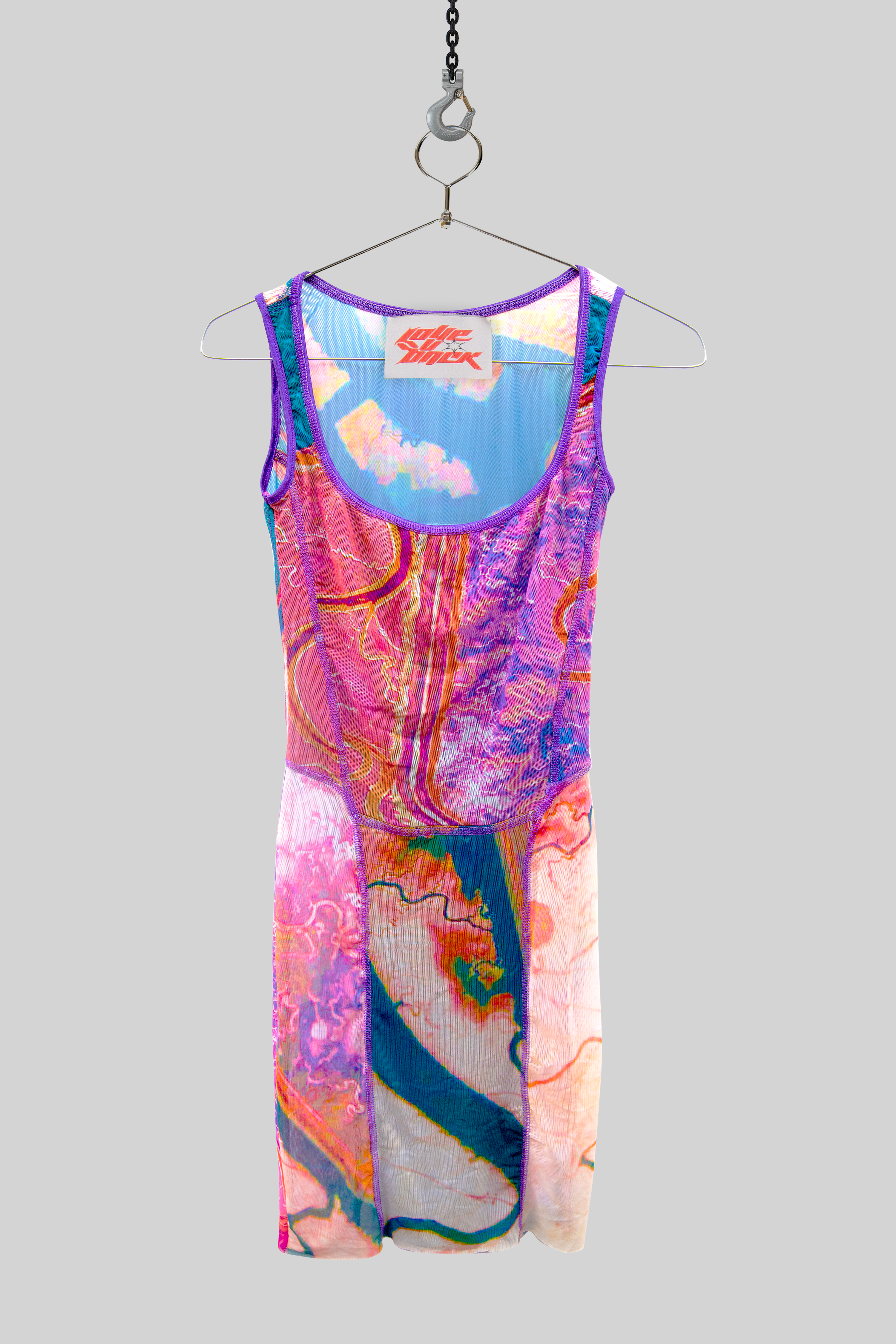 Aerial Landscape Mesh Dress