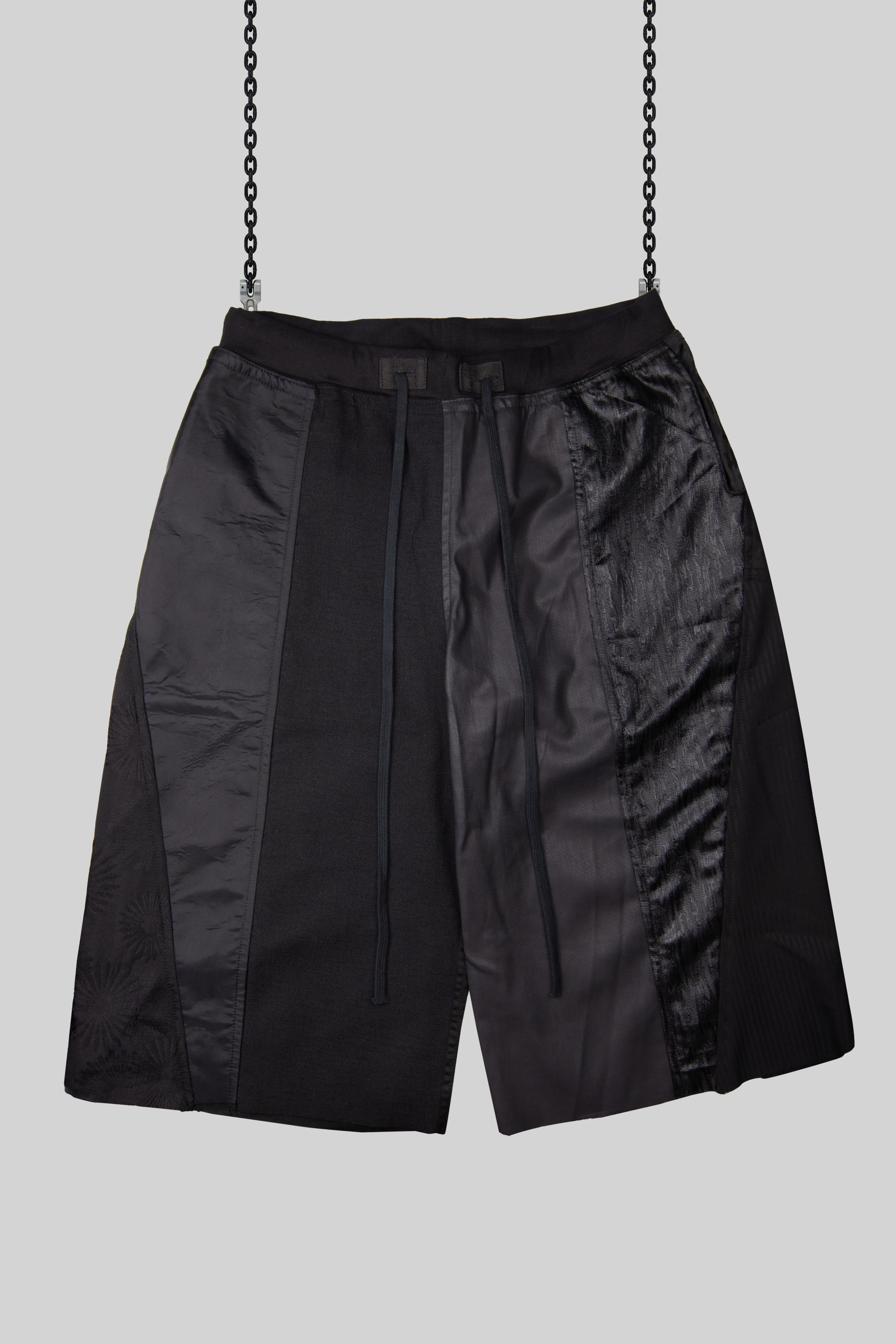 Black Panel Shorts