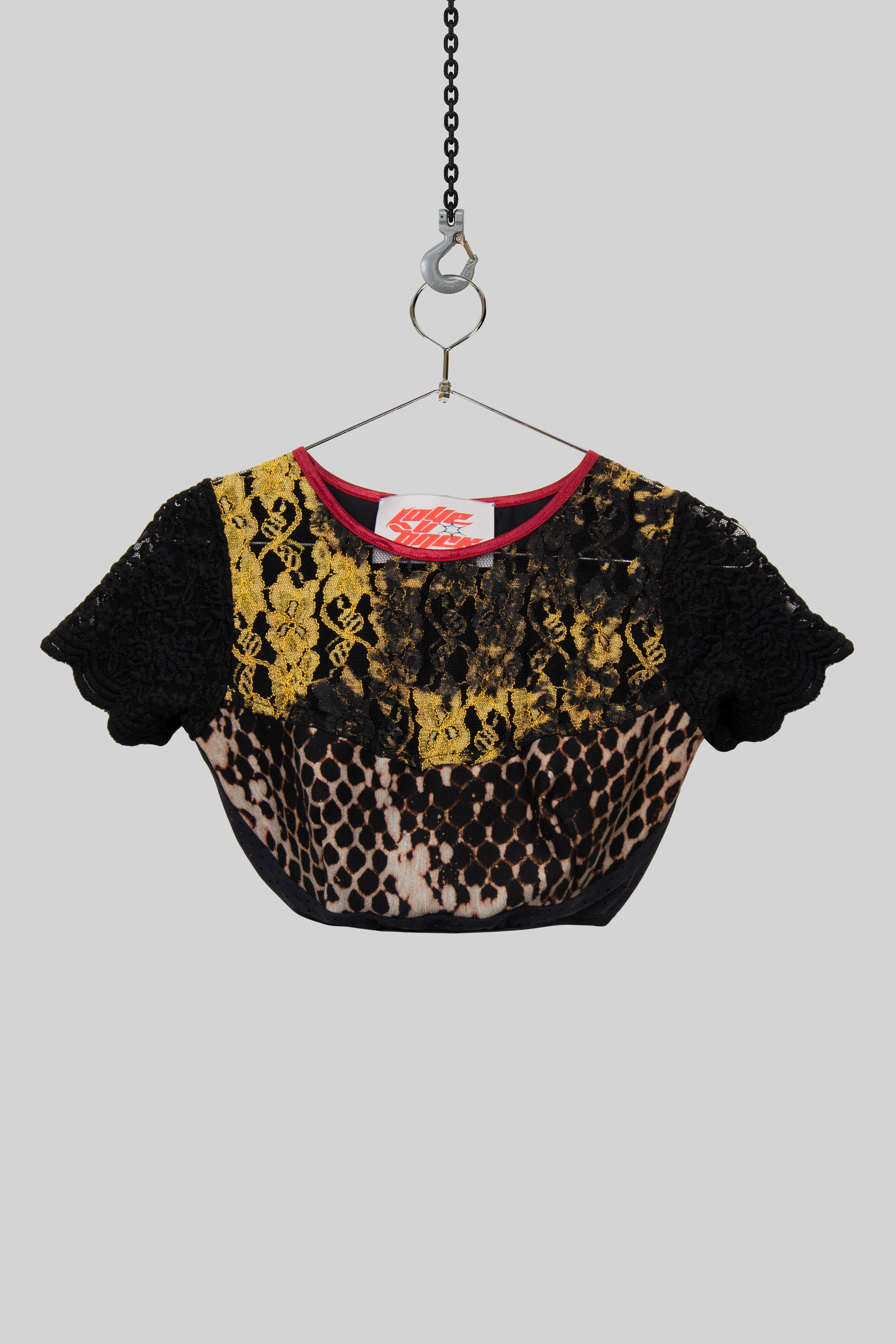 Cropped Lace Panel Top